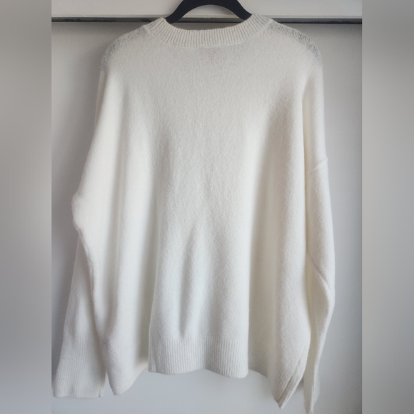 Vince Camuto ivory gold beaded cheers cozy holiday sweater size Medium - Picture 8 of 11